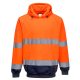 Portwest B316 Kéttónusú kapucnis pulóver Narancs/Navy - M