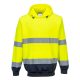 Portwest B316 Kéttónusú kapucnis pulóver Sárga/Navy - L