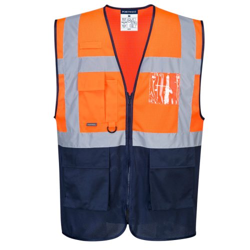 Portwest C377 Hi-Vis kéttónusú MeshAir Executive mellény Narancs - M