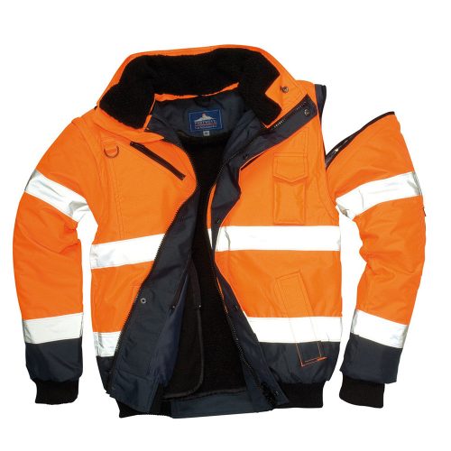 Portwest Bomber fényvisszavero kabát C465 narancs/kék 5XL