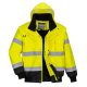 Portwest C465 Hi-Vis 3 az 1-ben kontrasztos bomber dzseki Sárga/Fekete - S