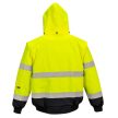 Portwest C465 Hi-Vis 3 az 1-ben kontrasztos bomber dzseki Sárga/Fekete - S