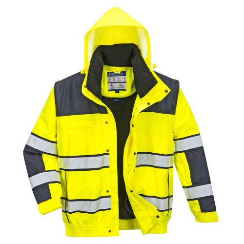 Portwest C466 Hi-Vis Classic Bomber dzseki Sárga/Navy - L