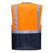 Portwest C476 Warsaw vezetői mellény Narancs/Navy - XL