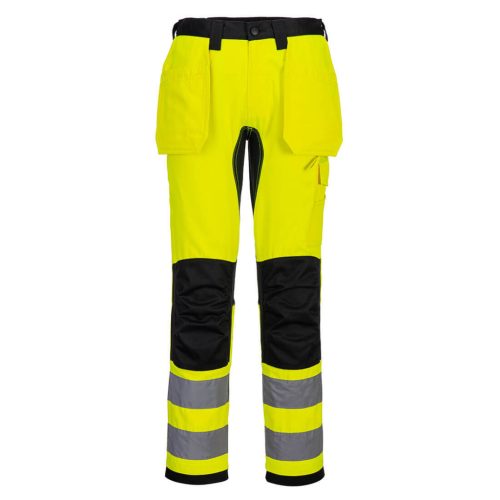 Portwest CD889 WX2 Hi-Vis nadrág lezippzározható lengőzsebbel Sárga/Fekete - 41