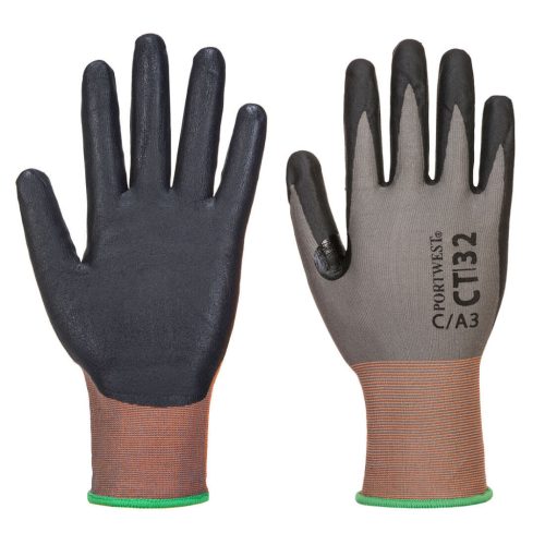 Portwest CT32 CS CUT F13 nitril vágásbiztos kesztyű Szürke/Fekete - M