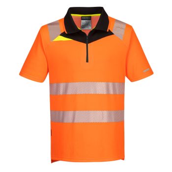 Portwest DX412 DX4 Hi-Vis póló S/S Narancs/Fekete - S
