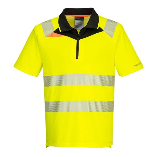 Portwest DX412 DX4 Hi-Vis póló S/S Sárga/Fekete - L