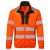 Portwest DX477 DX4 Hi-Vis kapucnis cipzáras pulóver Narancs/Fekete - S