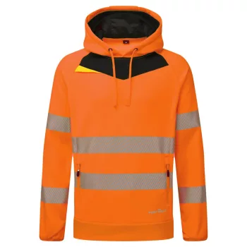   Portwest DX483 DX4 Hi-Vis kapucnis pulóver Narancs/Fekete - 4XL