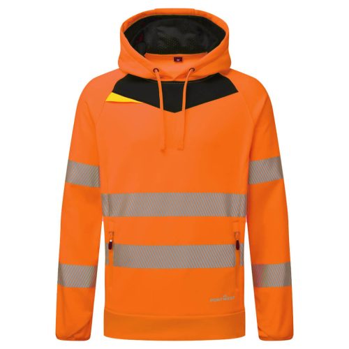 Portwest DX483 DX4 Hi-Vis kapucnis pulóver Narancs/Fekete - M