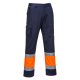 Portwest E049 Jól láthatósági kéttónusú nadrág Narancs/Navy - XL