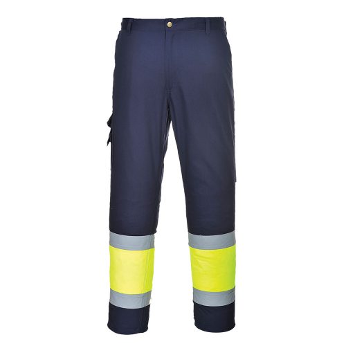 Portwest E049 Jól láthatósági kéttónusú nadrág Sárga/Navy - M