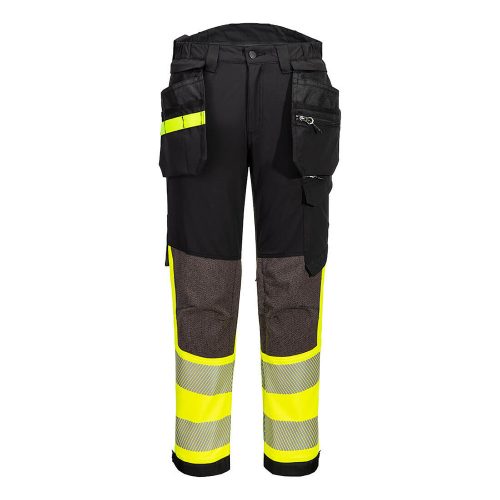Portwest EV442 EV4 Hi-Vis Stretch Class 1 Holster lengőzsebes nadrág Sárga/Fekete - 34
