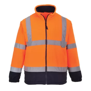   Portwest F301 Láthatósági kontraszt polár pulóver Narancs/Navy - XS