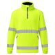 Portwest F302 Hi-Vis 1/2 Zip polár pulóver Sárga - L