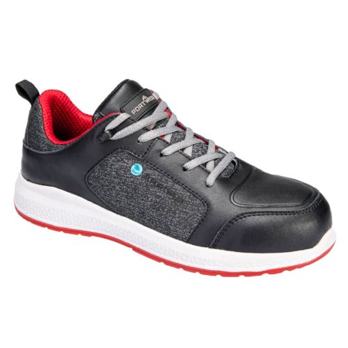 Portwest FC07 Eco Composite Trainer S3S SR Fekete/Piros - 42
