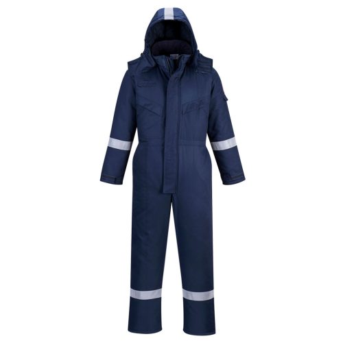 Portwest FR53 FR Anti-Static lángálló téli overál Navy - XL