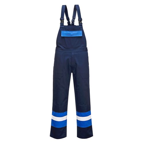 Portwest FR57 Bizflame Plus kantáros nadrág Navy/Royal - M