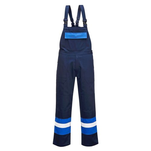 Portwest FR57 Bizflame Plus kantáros nadrág Navy/Royal - 3XL