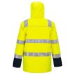 Portwest FR605 Bizflame Rain+ Hi-Vis Light Arc lángálló kabát Sárga/Navy - L