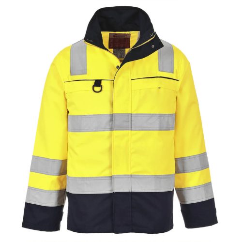 Portwest FR61 HiVis Multi-Norm kabát Sárga/Navy - XL