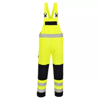 Portwest FR63 HiVis Multi-Norm mellesnadrág Sárga/Navy - S