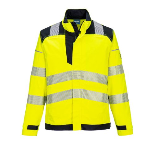 Portwest FR714 PW3 FR Hi-Vis Work lángálló kabát Sárga/Fekete - M