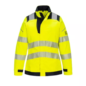   Portwest FR715 PW3 FR Hi-Vis női lángálló kabát Sárga/Fekete - S