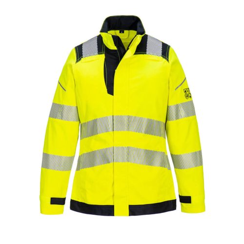 Portwest FR715 PW3 FR Hi-Vis női lángálló kabát Sárga/Fekete - XL