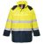 Portwest FR79 Bizflame Rain+ Hi-Vis Arc lángálló kabát Sárga/Navy - M