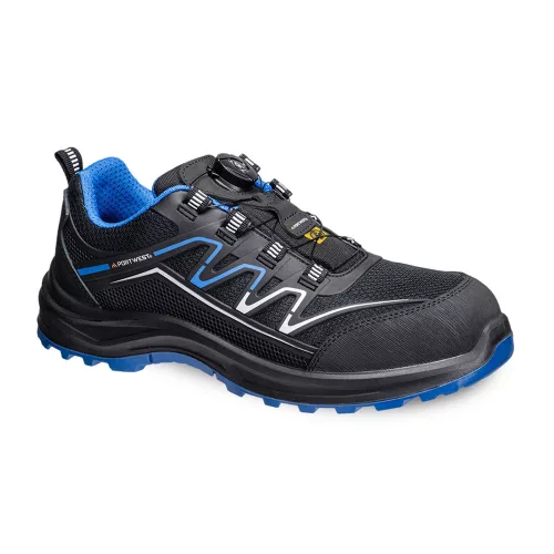 Portwest FT32 Composite KPU and Mesh Trainer félcipő S1PS ESD SR Fekete / Kék - 42