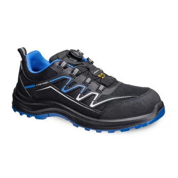  Portwest FT32 Composite KPU and Mesh Trainer félcipő S1PS ESD SR Fekete / Kék - 44