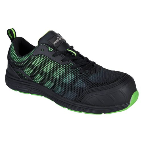 Portwest FT35 Compositelite Ogwen félcipő S1P Fekete/Zöld - 38