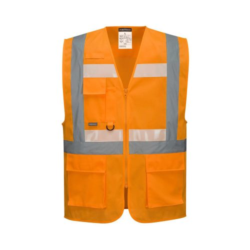Portwest G456 Glowtex vezetői mellény Ezee zippzárral Narancs - XL