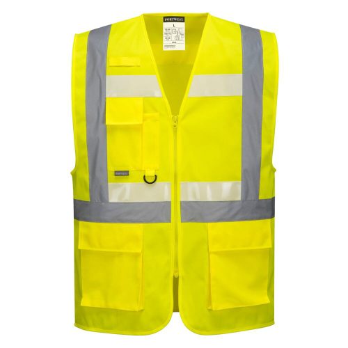 Portwest G456 Glowtex vezetői mellény Ezee zippzárral Sárga - 3XL