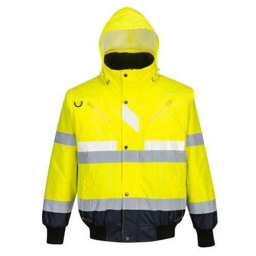 Portwest G465 Glowtex 3 az 1-ben dzseki Sárga/Navy - L