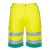 Portwest L043 Hi-Vis könnyű poli-pamut rövidnadrág Sárga/Kékeszöld - S