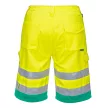 Portwest L043 Hi-Vis könnyű poli-pamut rövidnadrág Sárga/Kékeszöld - S