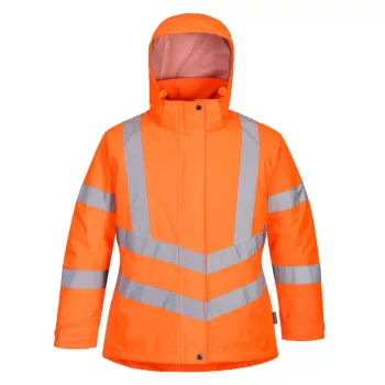   Portwest LW74 Női jól láthatósági téli kabát Narancs - XS
