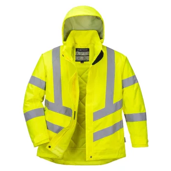   Portwest LW74 Női jól láthatósági téli kabát Sárga - XL