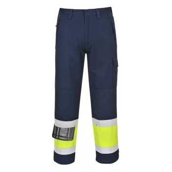 Portwest MV26 Hi-Vis Modaflame nadrág Sárga/Navy - S
