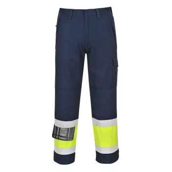 Portwest MV26 Hi-Vis Modaflame nadrág Sárga/Navy - XXL