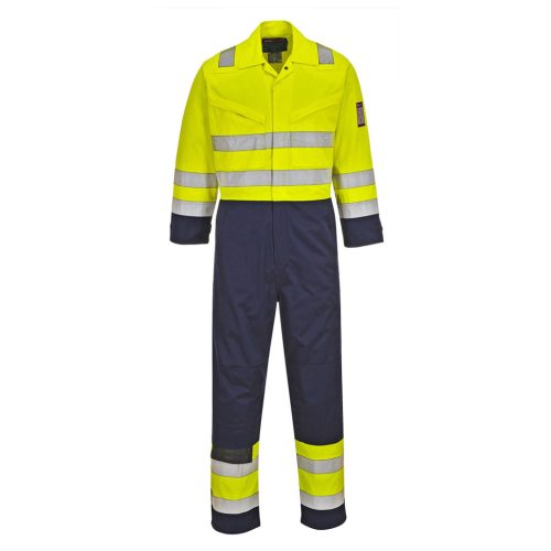 Portwest MV28 Hi-Vis Modaflame overál Sárga/Navy - L