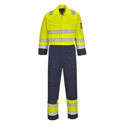 Portwest MV28 Hi-Vis Modaflame overál Sárga/Navy - L