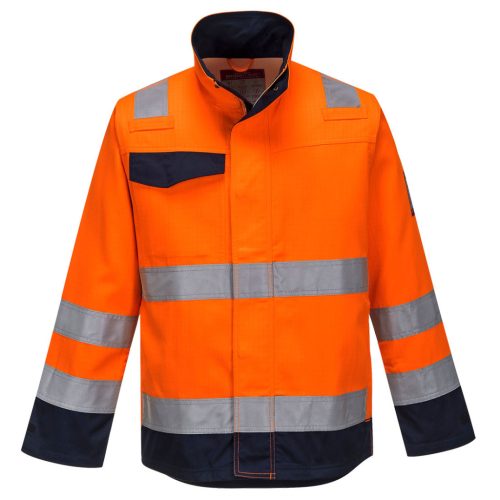 Portwest MV35 Modaflame RIS kabát Narancs/Navy - XL