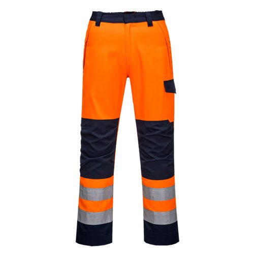 Portwest MV36 Modaflame RIS nadrág Narancs/Navy - XXL