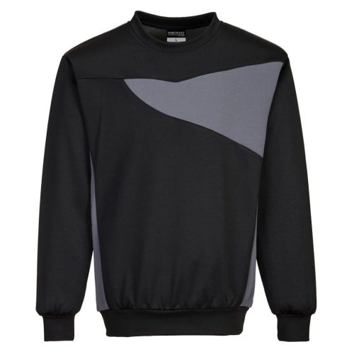 Portwest PW273 PW2 Crew Neck pulóver Fekete/Szürke - M