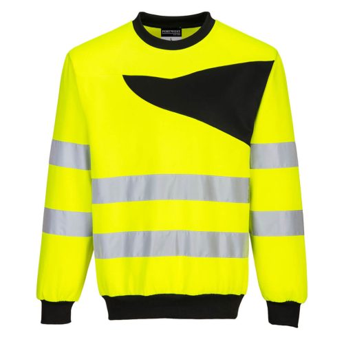Portwest PW277 PW2 terített nyakú láthatósági pulóver Sárga/Fekete - XL