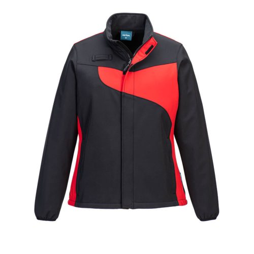 Portwest PW278 PW2 női Softshell kabát (2L) Fekete/Piros - XL